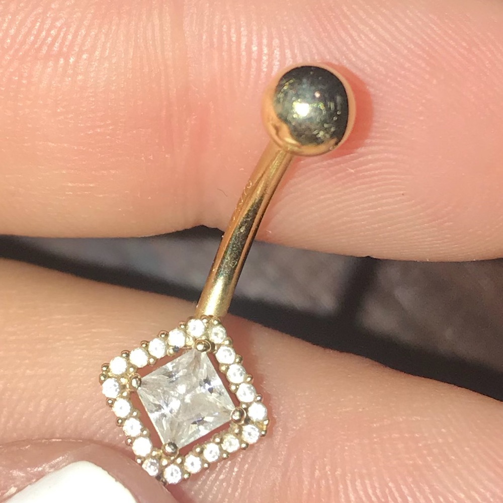 Gold Belly button ring